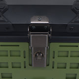 45L Motorcycle Rear Top Case Trunk with Safety Lock Green Aluminum Alloy