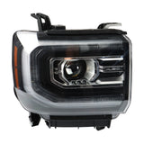 Labwork Right Full LED Headlight For 2016-2018 GMC Sierra 1500 Black Replacement