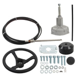 10-17 Feet Cable Boat Rotary Steering System Outboard Kit Marine With Wheel New
