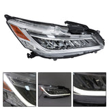 Labwork Right LED Headlight Headlamp Fit For Honda Accord Sedan 2016-2017 Chrome