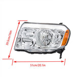 Labwork Left+Right Halogen Headlights Assembly For Honda Pilot 2009-2011 Chrome