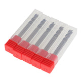 5 Pcs 1/4" 4 Flute 2-1/2" Overall Length 3/4" LOC Carbide End Mill- TiALN COATED