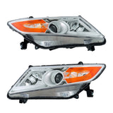 Labwork LH+RH Headlights For Honda Odyssey 2011-2017 Halogen Chrome Amber Corner