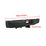 Labwork Rear Bumper Assembly Black Without Sensor Holes For Ford F-150 2021-2023