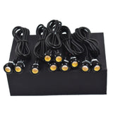 Labwork For eagle eye Fog DRL Reverse Backup Light LED 18MM Amber Yellow 10PCS