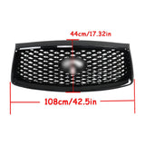 Labwork Front Upper Grille For Infiniti QX80 2018-2021 623106GW0A Gloss Black