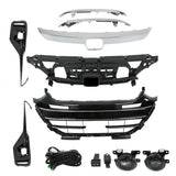 Labwork Upper Lower Grill+Trim Covers+Fog Light Set For Honda Accord 2021-2023