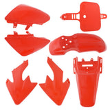 Red Plastic Fender Fairing Kit For Honda XR50 SDG CRF50 SSR107 125 Dirt Bike