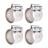 Labwor Stainless Exhaust Clamp Step Clamps Lap Joint 4pc 3" For Catback Muffler