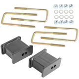 Labwork 4" Rear Lift Blocks Kit w/ Ubolts For 1999-2007 GMC Sierra 1500