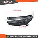 Labwork LED Headlights For 2023-2024 Honda CRV W/Electroplated Trim Left Side