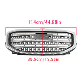 Labwork Front Upper Grille Fit For GMC Acadia SLE SL 2017 2018 2019 Chrome Grill