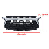 Labwork Front Upper Grille Blk+Chrome Molding Trim For Chevrolet Blazer LT 23-24