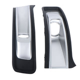 Labwork Fog Light Cover Silver Set For 2013-2019 Ford Flex Passenger+Driver side
