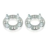 Wheel Spacers 1" 4x101.6mm Hub Bore 62mm Thread Size 1/2"x20 Silver X2