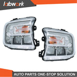 Labwork LED Headlight Chrome W/LED DRL For 22-24 Ford Maverick Lariat Left+Right