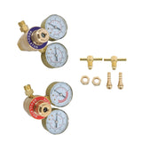 OXYGEN & ACETYLENE Regulators Fit Victor Gas Torch Cutting Solid Brass 4 Welding