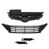 Labwork Upper Lower Grille W/Bumper Brackets Set For Hyundai Elantra 2014-2016