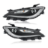 Labwork Left+Right Headlight For Chrysler 200 2015-2017 Halogen W/LED DRL Pair