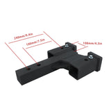 Labwork Trailer Dual Hitch Extender For 2 In Receiver 2 In Solid Shank 10000Lb