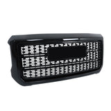 Front Upper Grille Assembly Gloss Black for 2015-2019 GMC Sierra 2500 HD 3500 HD Denali