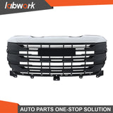 Labwork Front Upper Bumper Grille For 22-2024 GMC Sierra 1500 Pro Plastic Black
