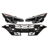 Labwork LH+RH Headlights&Front Bumper Grill For 21-22 Hyundai Elantra W/LED DRL