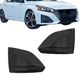 Labwork Right+Left Bumper Fog Light Cover Fit For Nissan Altima 2023 Black Bezle