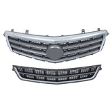 Labwork Front Upper Grille + Lower Grill Chrome For Cadillac ATS 2013 2014