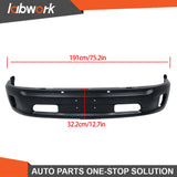 Labwork Front Bumper For RAM 1500 13-18/Classic 19-2023 Black W/ Fog Light Holes