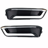 Labwork Left+Right Black Bumper Fog Lights Cover For Chevrolet Impala 2014-2020