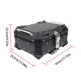 22L Black Motorcycle Trunk Top Case Waterproof Tour Tail Box Luggage Storage