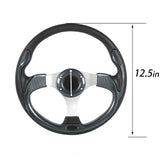 Carbon Fiber Steering Wheel+Score Card Holde For Yamaha EZGO Club Car Golf Cart