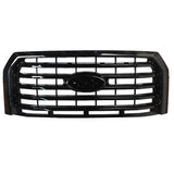 Labwork Front Upper Grille For Ford F150 2015-2017 Gloss Black Horizontal ABS