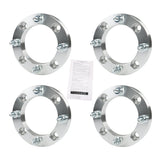 Wheel Spacers For Can-Am 4x137 1" 110mm Hub Bore M10x1.25 Silver 4Pcs