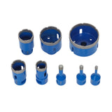 8-Pcs M14 Diamond Hole Saw Set 6-68mm for Tile, Porcelain, Marble, Granite