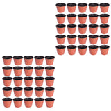 50 PCS Plastic Garden Flower Pots Nursery Seedlings Pot Plant Container Seed US