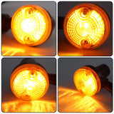 4× Motorcycle Turn Signals Blinker Light Black Amber For Yamaha Kawasaki Honda