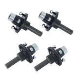 Labwork 1" Round BT8 Spindle 4pack Trailer Axle Kit with 4 on 4" Bolt Idler