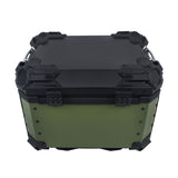 45L Motorcycle Rear Top Case Trunk with Safety Lock Green Aluminum Alloy