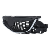 Labwork Front Bumper Upper Grille Black Chrome Plastic For Mazda CX-5 2013-2015