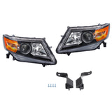 Labwork LH+RH Headlights For Honda Odyssey 2011-2017 Halogen Black Amber Corner