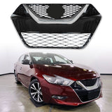 Labwork Front Bumper Grille Chrome+Black For Nissan Maxima 2016-2017 Plastic