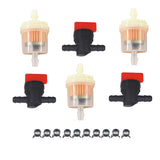 3Kit AM36141 697947 In Line 1/4" Fuel Gas Filter Shut Cut Off Valve Clamp 698183