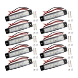 Marine Boat 6 LED White Lamps Cabin Deck Courtesy Light Stern Transom Lights ×10