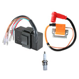 For Yamaha G1 Gas 2 Cycle Golf Car Cart 1979-86 Ignition Coil CDI Box Spark Plug