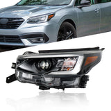 Labwork Left Headlight For 2020 Subaru Legacy/Outback LED Black Headlamp Clear