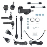 Labwork Front Suspension Kit Pitman Arm Tie Rod Ends For 2001 - 2006 GMC Yukon