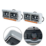 LED DRL Projector Headlights Lamp For 1985-2019 Kenworth W900 For Western Star