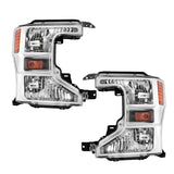 Labwork LH+RH Halogen Headlight For 2020-2022 Ford F250 F350 Super Duty Chrome